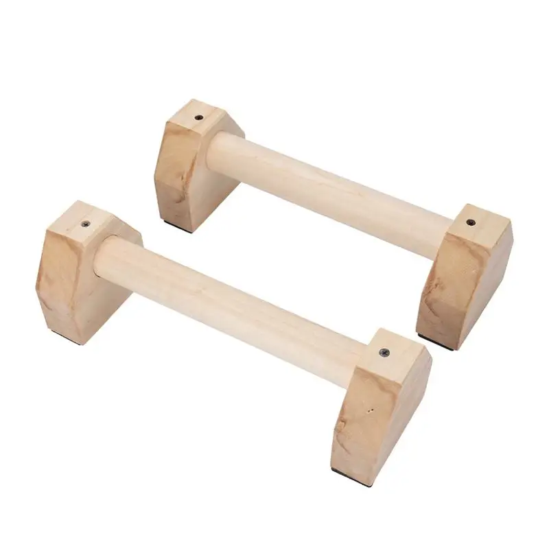 1 Pair Wooden Fitness Sport Push Up Stands Pushup Bars Gym Exercise Training Chest Bar Hand Grip Trainer For Body Building