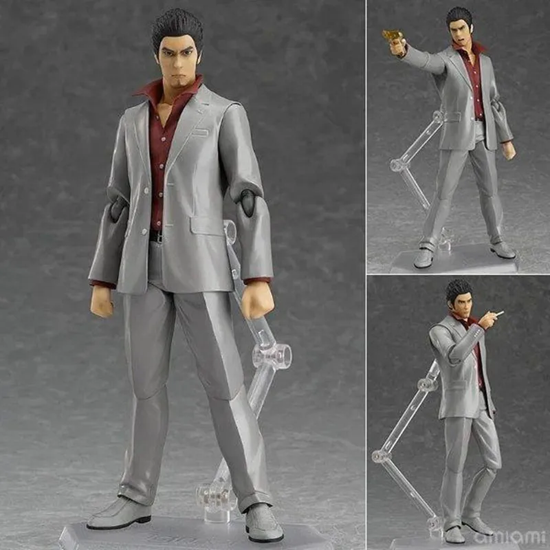 Figura de Ação Dragão entre os Homens Brinquedo de Boneca Figma Como Dragão Kiryu Kazuma Móvel 14cm um 1 Brinquedos e hobbies