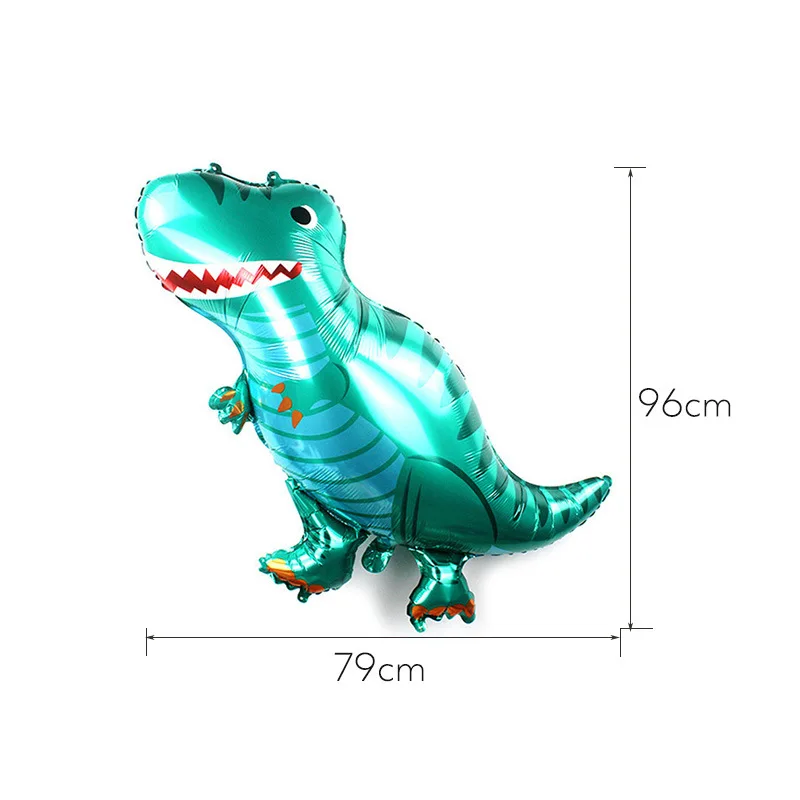 1pc dinosaur balloon Тематическое украшение динозавра, сумочки для конфет с изображением динозавра, Рекс, Ревущие наклейки, Детские воздушные шары на день рождения, вечерние принадлежности - Цвет: 1pc dinosaur balloon