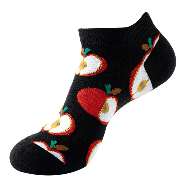 20 Colors New Fruit Short Socks Men and Women Spring and Summer Thin Boat Socks Trend Pineapple Apple Sushi Avocado Watermelon C19