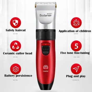 

Metal Professional Hair Clipper Electric Cordless Hair Grooming Home Haircut aparador de cabelo barber impulso