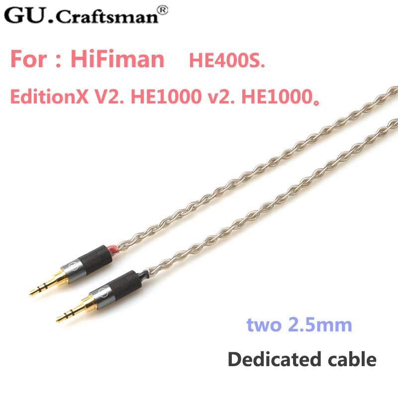 Серебряный кабель для наушников GUcraftsman 6n HIFIman HE400s HE1000 v2 Edition X V2 EDX 3 5 мм/2 мм/4 4