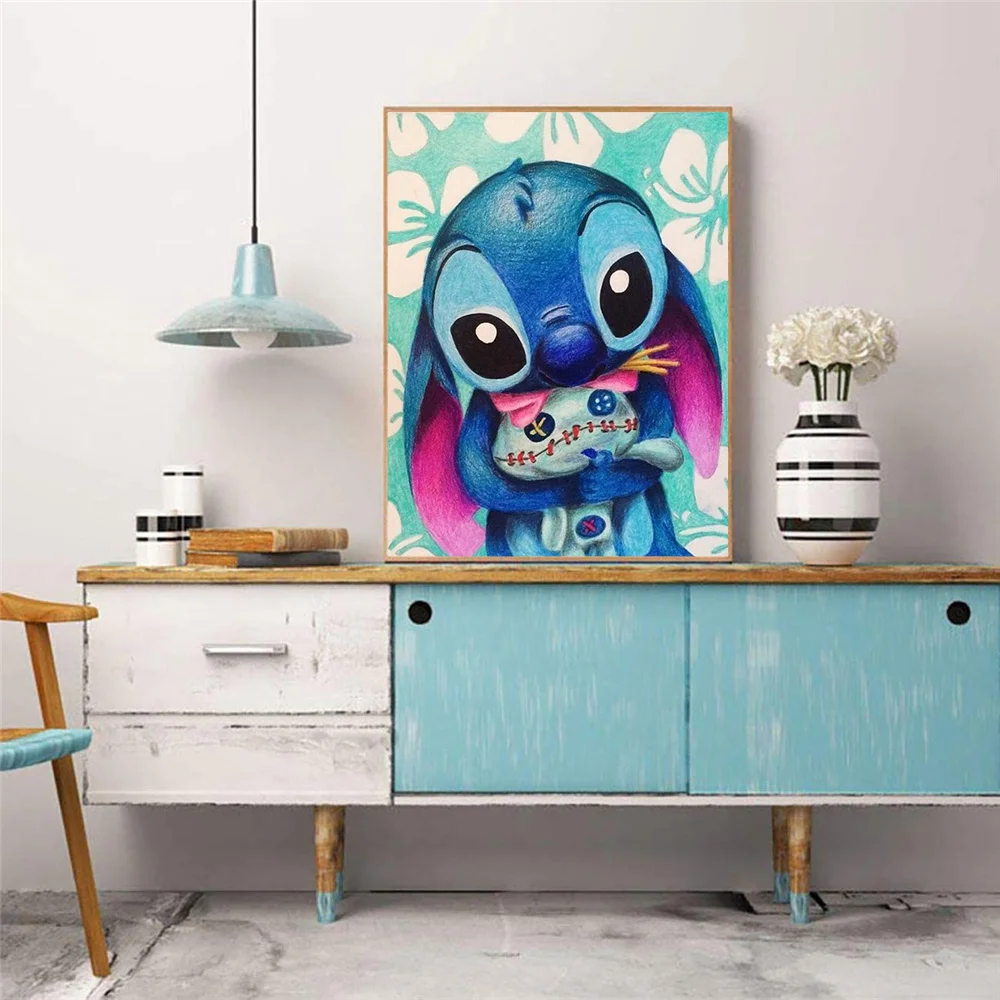 Disney 5D DIY Diamond Embroidery Cartoon Lilo & Stitch Picture Mosaic Home Decor Round Drill Diamond Painting Cross Stitch Kit diamond painting