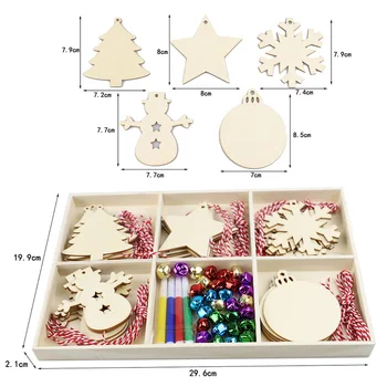 

Wooden Christmas Ornaments Unfinished Wood Slices Ornaments for Crafts for Home Outdoor J99Store