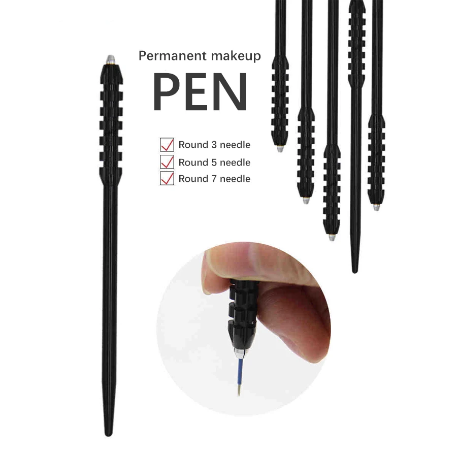 

Wholesale stainless steel permanent makeup manual tattoo microblading pen Manual Acrylic Tattoo Pen for round tattoo needle