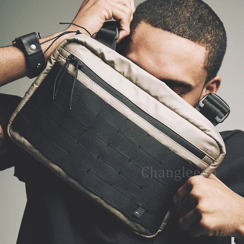 Новая уличная нагрудная сумка для мужчин, хип-хоп жилет, нагрудная сумка, модная тактическая сумка на ремне, Мужская квадратная жилетка, сумка Kanye Man