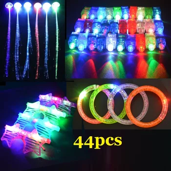 

LED Light Up Toys Party Favors Glow in the Dark Glow Bracelet Glasses Led Hair Clip Finger Lights Cat Bunny Headband