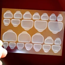 Обновленная одежда маникюр с ручкой ногти Прозрачный задний клей водонепроницаемый желе Маникюр резинка