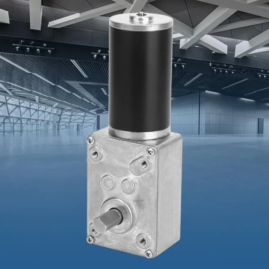 

24V 2A High Torsion Speed Reduce Electric Gearbox Motor Reversible Worm Gear Motor 8mm Shaft