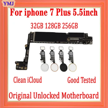 

with/without Touch ID for iphone 7 plus Motherboard 32GB 128G 256,100% Original unlocked for iphone 7 plus Logic boards Plate