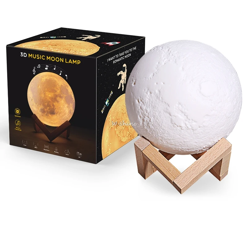 15cm-3 Colors 3D музыка Rambery Луны лампа 3/16 Цвета светодиодный Ночной светильник с сенсорным экраном/Pat/Дистанционное Управление USB Перезаряжаемые лампа vitage Dragon 15/18 см - Испускаемый цвет: 15cm-3 Colors