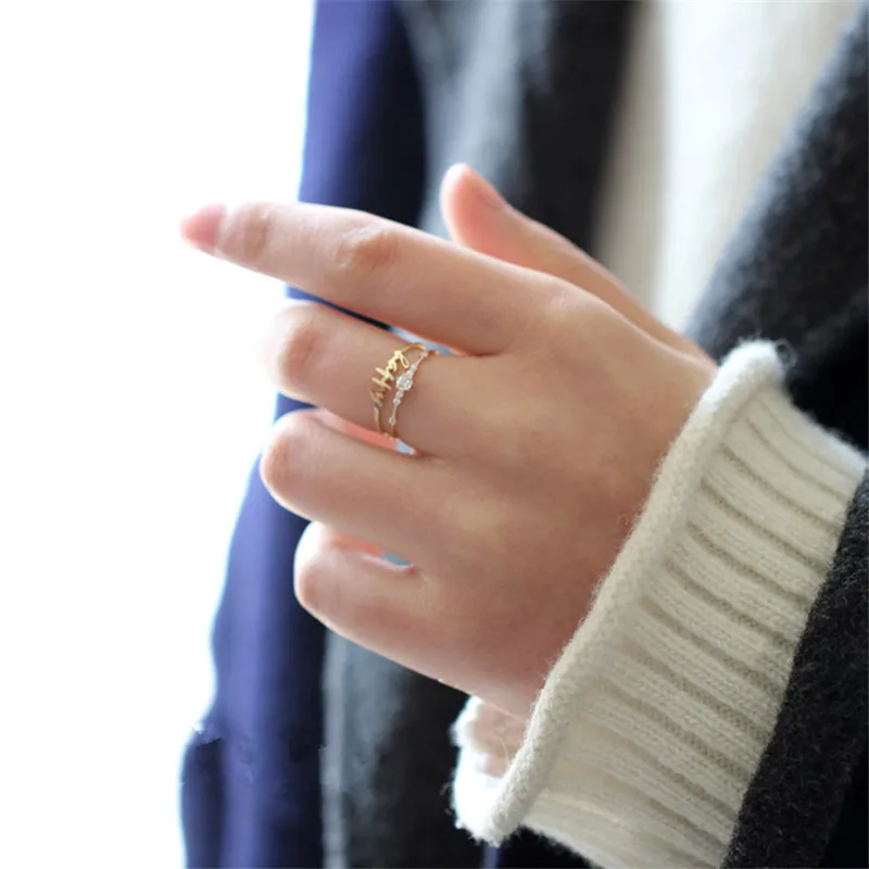 Silver Rings Silver Ring Gold Plated Rings Wedding Rings Gold Plated Silver Ring 925 Sterling Silver 14K Gold Plating Pav&eacute; Crystal Exquisite Wedding Ring Women Light Luxury Temperament Jewelry Accessories