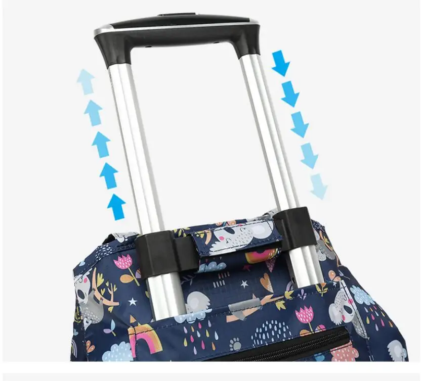 Sac de courses à roulettes pliable avec compartiment isotherme_voghion.com