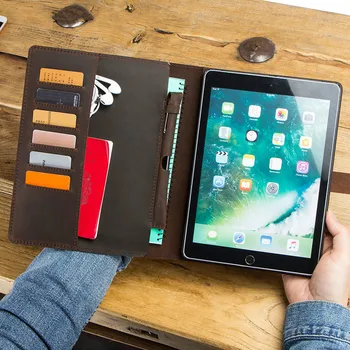 

Luxury Retro Cow Leather Case Cover For iPad 9.7 inchTablet Sleeve Pouch Notebook Case Bag