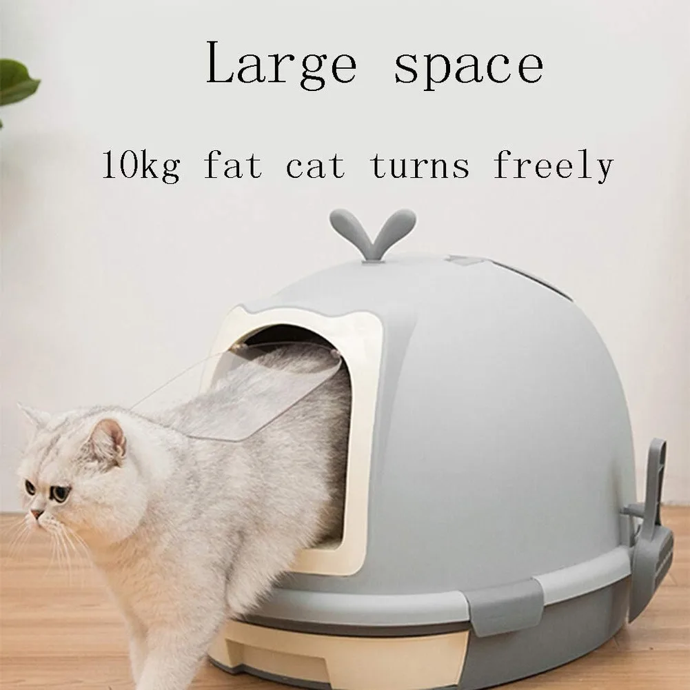 Cat Litter Box Fully Enclosed Cat Toilet With Automatic Purifier Deodorant And Splash Prevention Large Sand Box Pet Cat Bedpan Cat Litter Box Fully Enclosed Cat Toilet With Automatic Purifier Deodorant And Splash Prevention Large Sand Box Pet Cat Bedpan