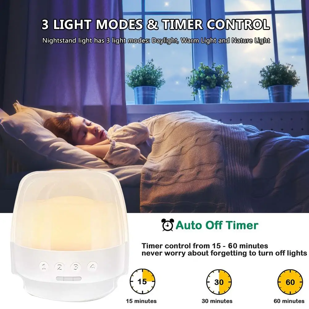 

LED Bedside Stand Night Light Dimmable Table Lamp Nightlight With Remote Control Timer 2800mAh Rechargeable Battery For Bedroom
