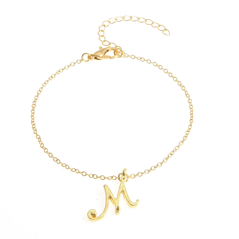 10 шт./лот уникальный персонализированный браслет с буквами, маленькая начальная браслет, Английский алфавит браслет для пары, подарок для нее-идея подарка