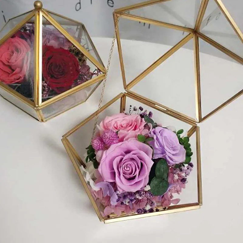 

Grade Preserved Rose Valentine's Day Romantic Wedding Gifts Souvenirs for Home Decor Dried Flowers Forever Rose Ring Box Crafts