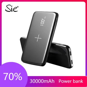 30000 20000mahパワーバンク大容量携帯電話の充電器デジタル表示2 usb屋外旅行powerbank xiaomi iphone