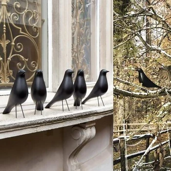 

28cm Large Resin Standing Bird Figurine Home Decor Photography Prop 6 Colors