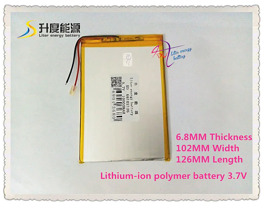 68102126 3,7 V 10000mAH SD 70100125 полимерный литий-ионный/литий-ионный аккумулятор для планшетных ПК, банка питания, сотового телефона, динамика