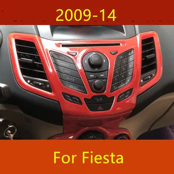 

Red Steering Wheel Handle Center Console Glasses Switch Decorated Frame For Ford Fiesta 2009 10 11 12 13 14 CAA158A