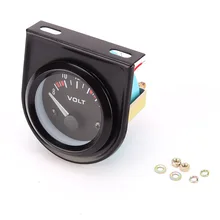 52 мм черный и белый с рисунком вольтметр измерительные часы с держателем упаковка Ночной свет 12 В гоночный автомобиль модифицированный Pro