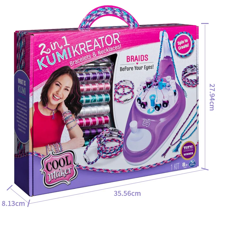 

Cool Maker cool mi Woven zhi le 2-in-1 Creative Hand-woven DIY Toy GIRL'S Hand-cranking Weaving Loom
