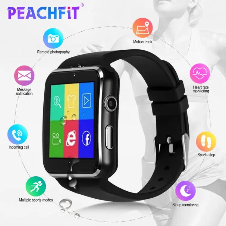 X6 Смарт часы с поддержкой sim карты TF h камера Smartwatch Bluetooth циферблат/с камерой