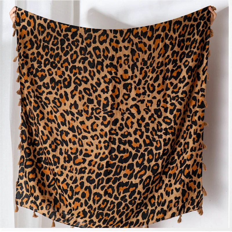 Fashion new women scarf summer shawls and wraps leopard print hijab scarves ladies pashmina foulard femme christmas (4)