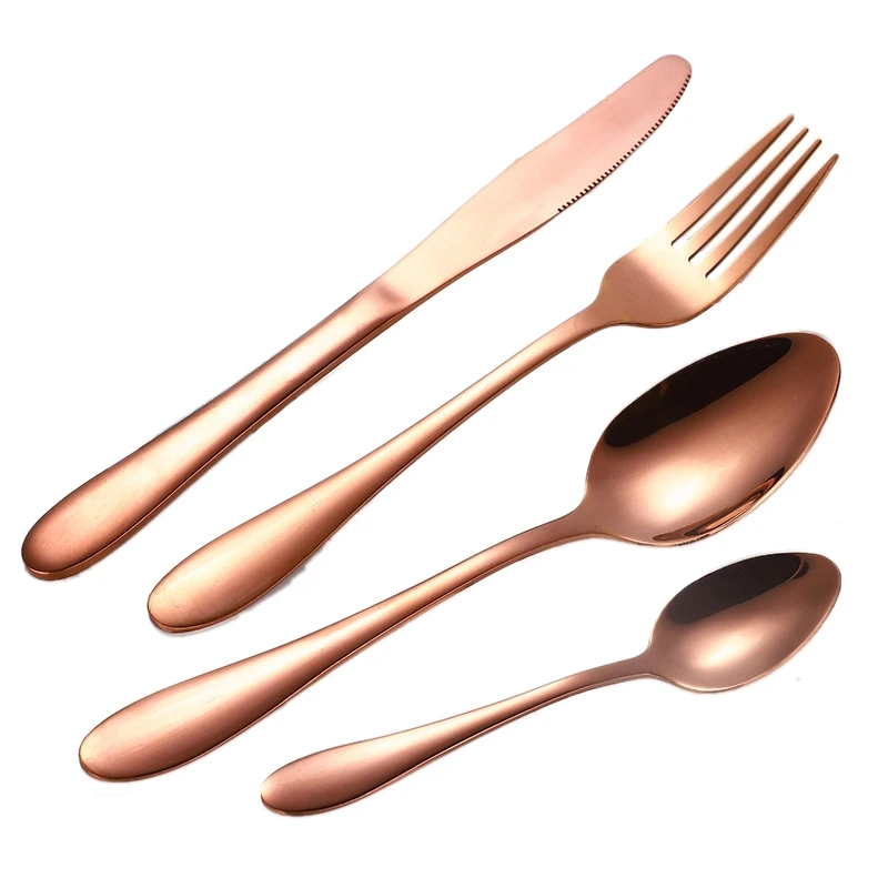 4Set 16Pcs Dinnerware Set 304 Stainless Steel Cutlery Set Knife Fork Spoon Tableware Wedding Silverware Set