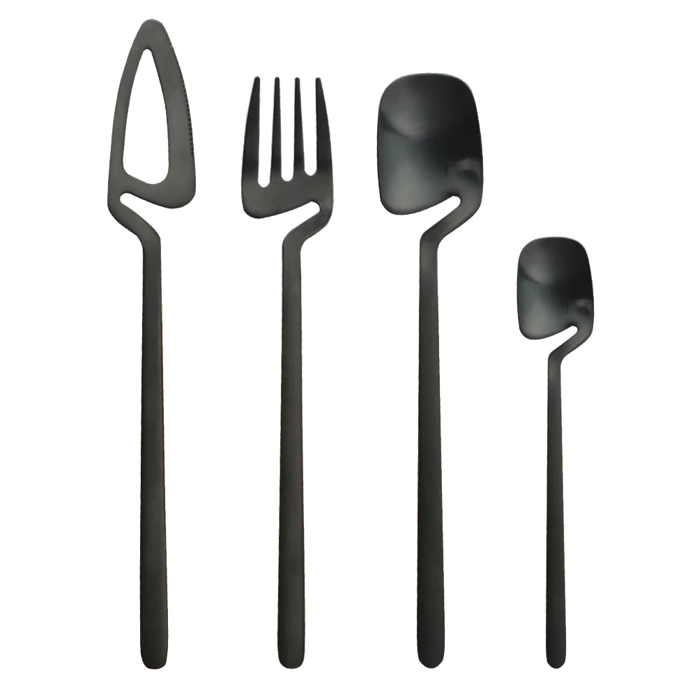 SpaceBlack™ - Premium Stainless Steel Matte Black 18/10 Silverware Set –  SucreEtCoton