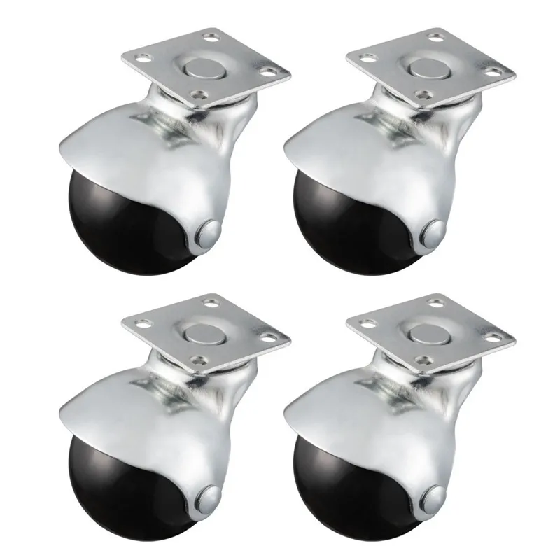 

EASY-2 Inch Plate Swivel Hooded Ball Casters Wheels for Office Chair, 66 lb. Load Capacity, 4 Pack