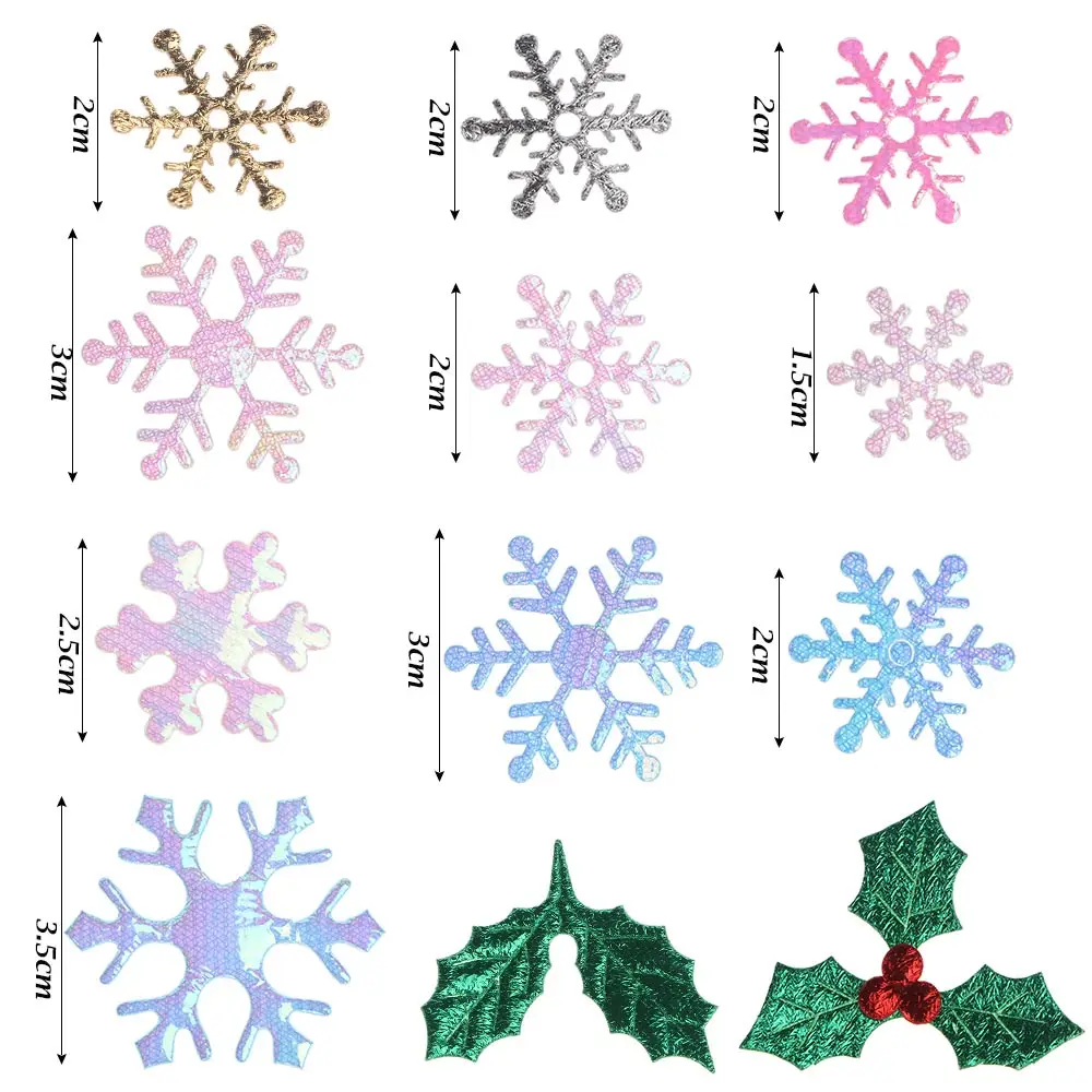 100/200/300Pcs Handmade Colorful Glitter Christmas Snowflake Ornament Birthday Party Wedding Decoration Home Decor Accessory