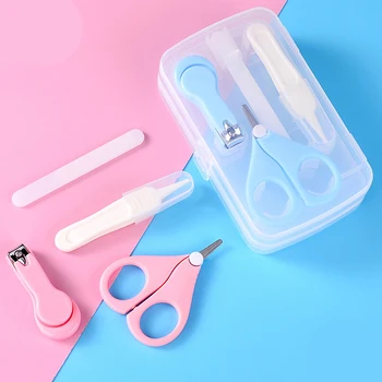 

Infant Safe Nail Clipper 4Pcs/Box Baby Newborn Infant Scissor Kids Grooming Nursing File Healthcare Kit