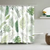 Tropical Green Plant Leaf Palm Cactus Shower Curtains Bathroom Curtain Frabic Waterproof Polyester Bathroom Curtain with Hooks ► Photo 3/6