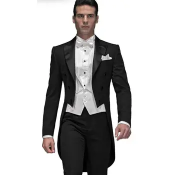 

Custom Made Men's Wedding Suits Slim Fit Groom Tuxedo Groomsmen Formal Prom Bridal Tailcoats (Jacket+Vest+Pants) Y315