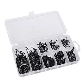 

75Pcs Mixed Stainless Steel Ceramic Fishing Rod Guide Kit Wire Ring Tip Set Fishing Acessories Fishing Rod Guide Tip Repair Kit