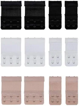 

12pc 2&3 Hook Bra Extender For Women's Elastic Bra Extension Strap Hook Clip Expander Adjustable Belt Buckle Intimates #z