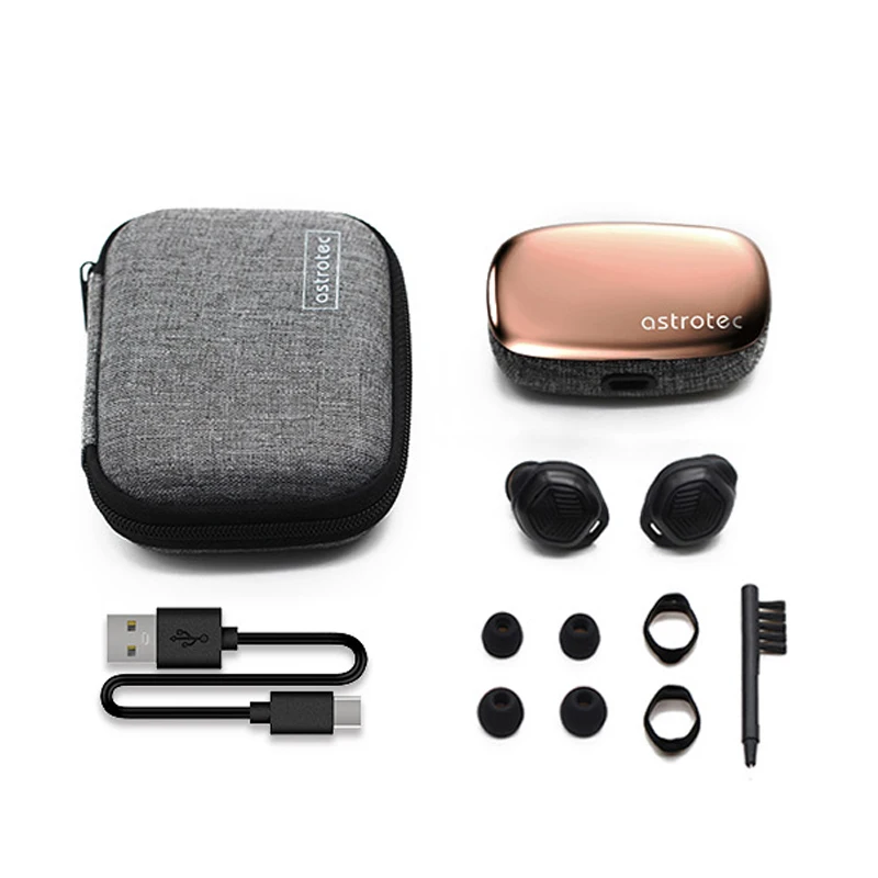 Astrotec S90 Pro TWS Dual BA Mini Wireless Bluetooth Headset True Wireless APTX 5.0 Micro Earpiece With HD Mic