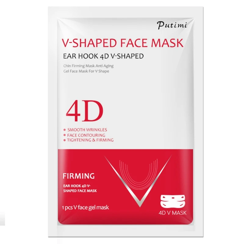 4D V Форма лицевая гелевая маска двойная висящая Ушная паста для Лица Гидрогелевая Маска укрепляющая подтягивающая маска для похудения лица