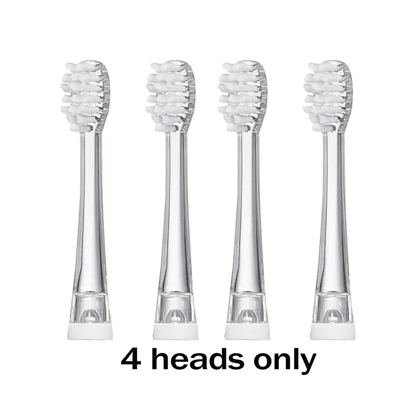 small heads only SEAGO детская звуковая электрическая зубная щетка для От 3 до 12 лет светодиодный аккумулятор Sonic Kids зубная щетка умный таймер сменные насадки - Цвет: small heads only