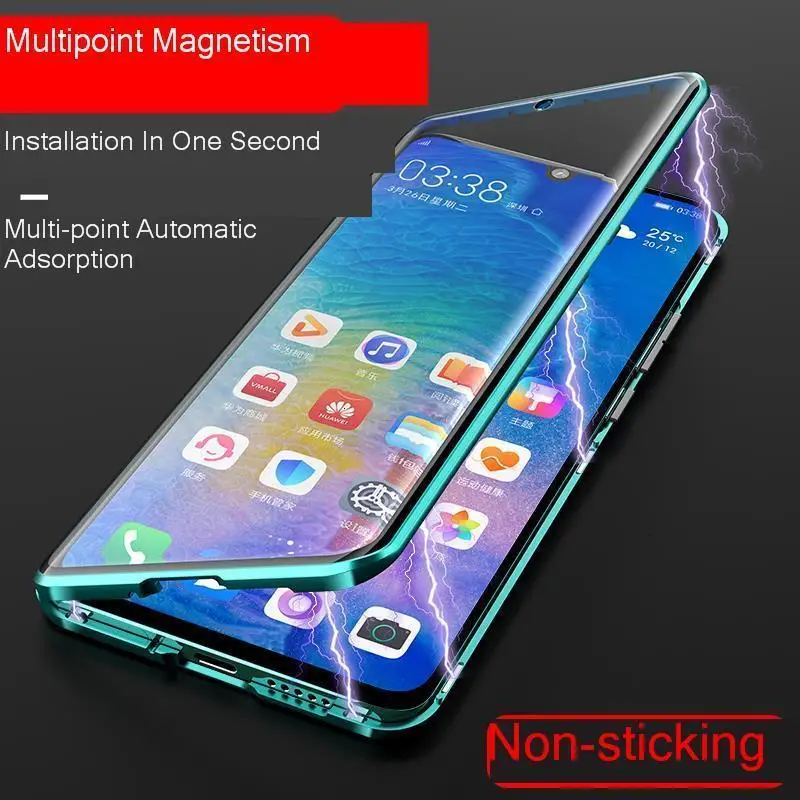 Huawei Nova5T чехол Nova 5 T чехол прозрачный металлический магнитный передний стеклянный задний Чехол чехол для телефона для huawei Nova 5 T 5 T Honor 20 9x чехол