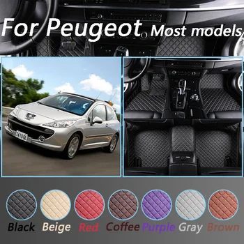 

Car Floor Mats For Peugeot 307 308 407 408 508 607 2008 3008 4008 Custom Made Luxurious Floor Mats