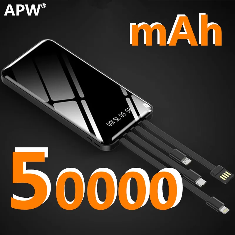 Power bank 50000mAh for iPhone 11 pro X Xiaomi mobile power charger USB port external battery portable | Мобильные телефоны и