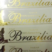 Индивидуальный логотип печать прозрачный ПВХ этикетка золото или серебро или синий или фиолетовый или красный Фольга наклейка/прозрачный ПВХ парики этикетка printng