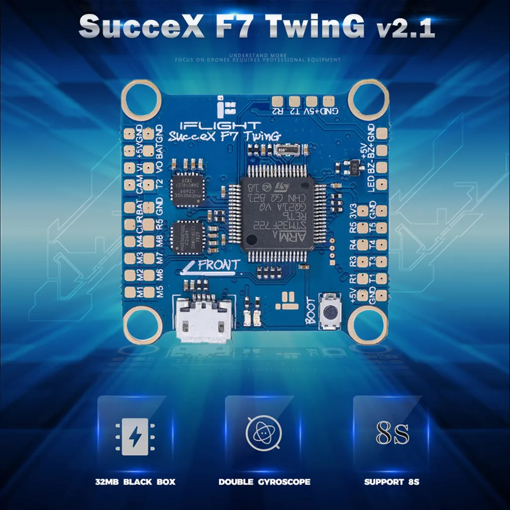 Контроллер полета iFlight sucex F7 V2.1 TwinG(Dual ICM20689) для дрона FPV RC