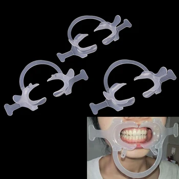 

Dental cheek lip retractor mouth opener c-shape handle wing expanders