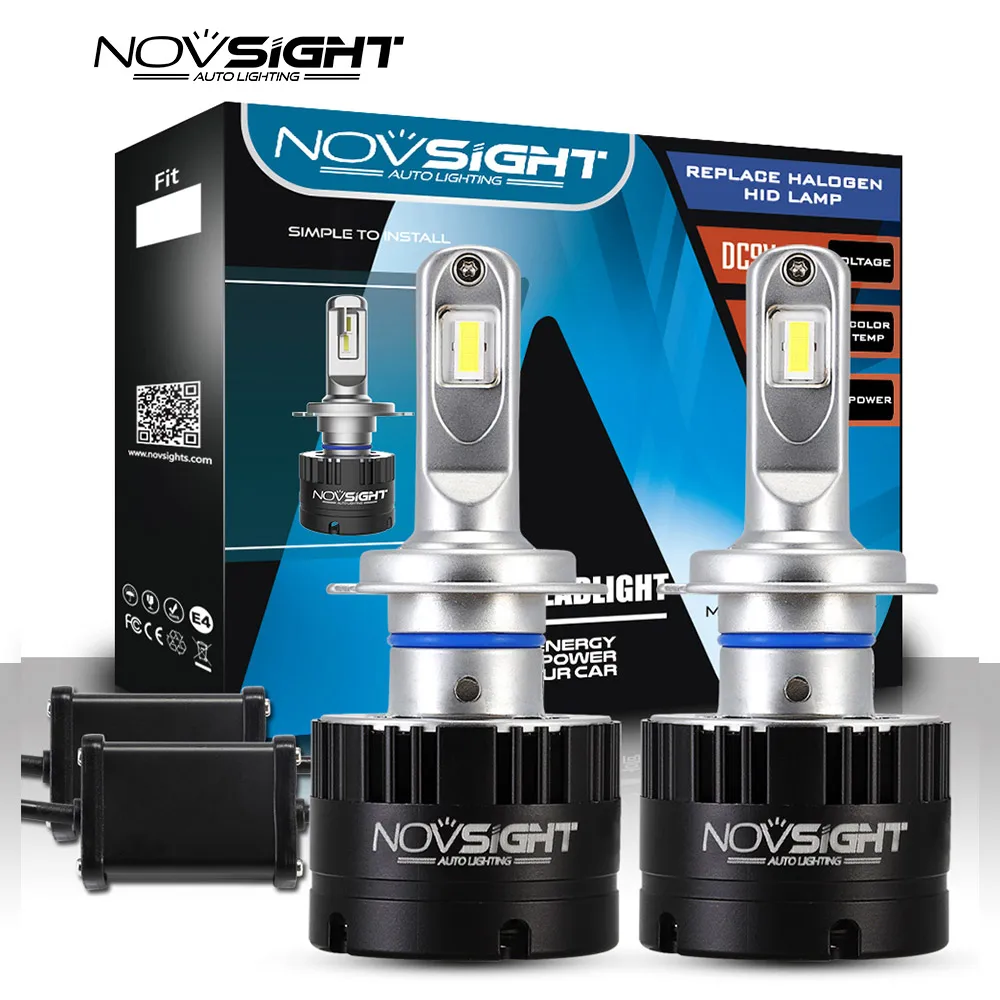 NOVSIGHT супер яркие фары автомобиля H7 светодиодный H4 H8 H11 HB3 9005 HB4 9006 H1 80 Вт 14400lm авто