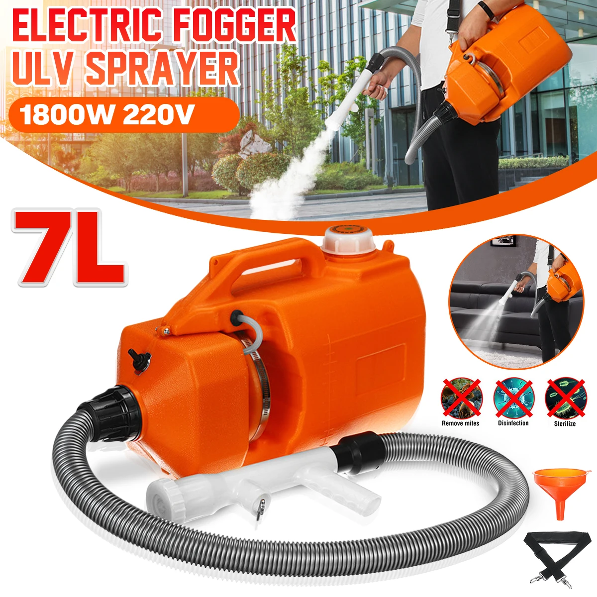 1800W 7L Electric ULV Fogger Ultra Capacity Sprayer Mosquito Killer
